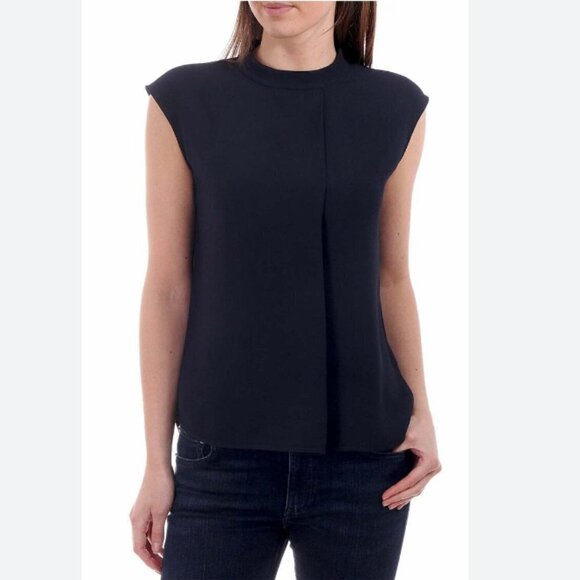 TED BAKER VANIAH NAVY TANK BLOUSE EASY LONGLINE TOP - M - Picture 1 of 10